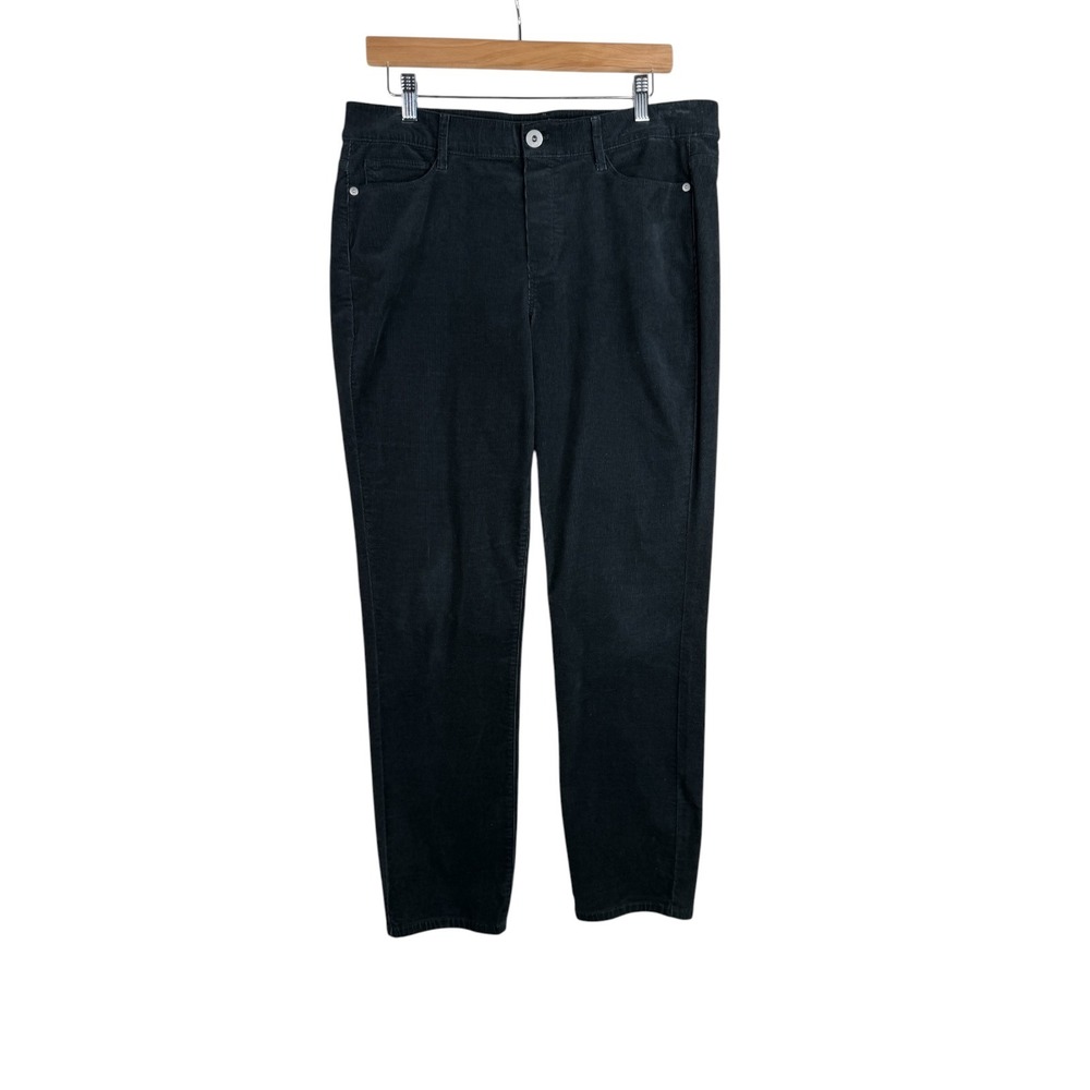 J. Jill Corduroy Straight Leg Pants size Medium Black